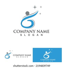 Logotipo de éxito de estrella de la gente