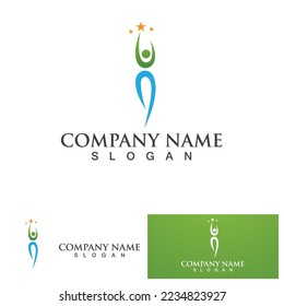 people star success logo vector