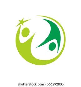 People Stars Community Logo Design Template