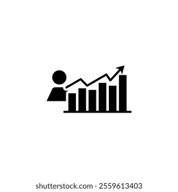 People and Statistic icon. Export import distribution icon vector