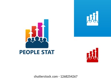 People Statistic Logo Template Design Vector, Emblem, Design Concept, Creative Symbol, Icon