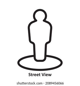 People or street view button. simple icon design, best used for banner, flayer, or web application. Editable stroke with EPS 10 file format