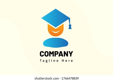 people studies illustration education logo for school, e-learning, class online, class, club study, study, library, learning.