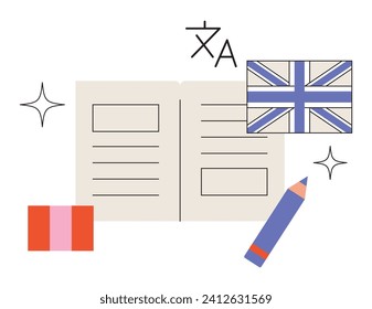 People study set. Education, knowledge concept. Students learn online. Computer science, information technology, language and business courses. Flat vector illustrations isolated on background