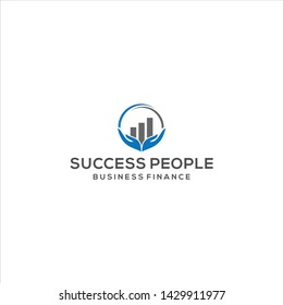 people success finance logo illustration vector icon download