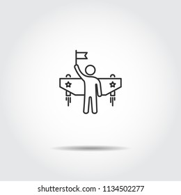 people success icon vector illustration