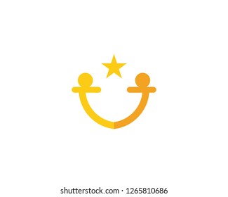 People success logo icon vector