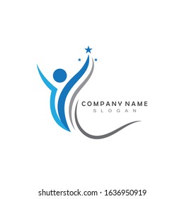 people success logo template vector icon