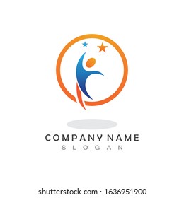 people success logo template vector icon