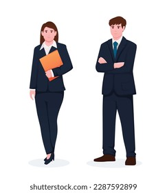 people in suit. business people vector illustration