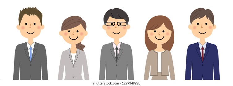 People in suit. It is an illustration of a business team.