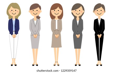 People in suit. It is an illustration of a business team.