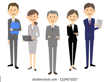 Gente de traje. Es una ilustración de un equipo de negocios.