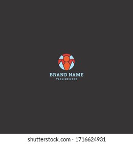 People Sun Abstract Logo-Template-Design in Vektorillustration Illustration 