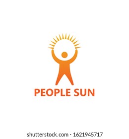 People Sun Logo Template Design