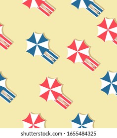 People sunbathing on the beach pattern