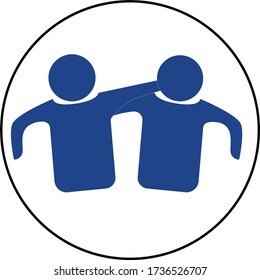 Las personas se apoyan mutuamente (icono vector)