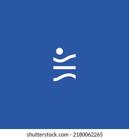 People swim logo. Logo of the pool, spa, sea, lake
