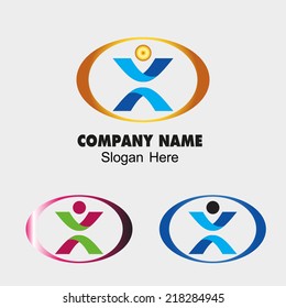 People symbol Success creative concept icon