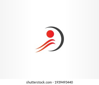 People symbol vector logo design with circle concept
