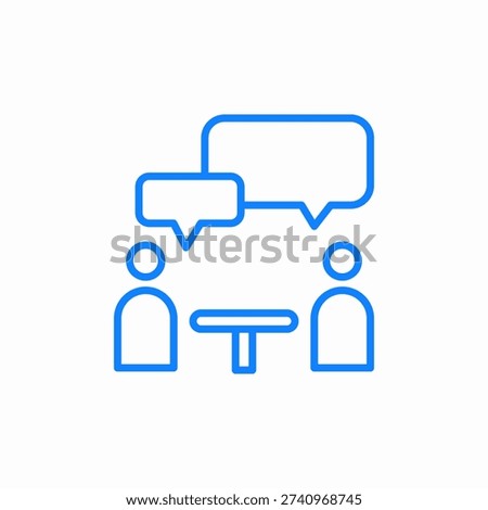 people at table chatting icon sign vector