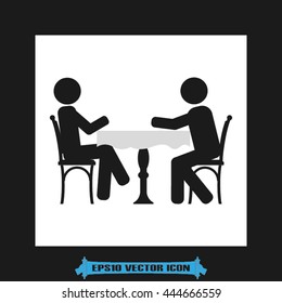 People at the table, icon vector illustration eps10.