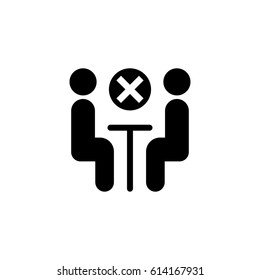 people at the table, talking, communication, icon, vector illustration