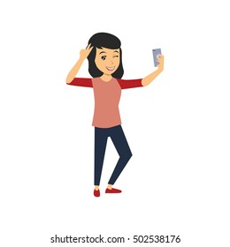 People taking self picture.