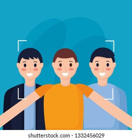 people taking selfie