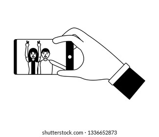 people taking selfie