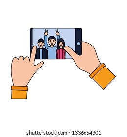 people taking selfie