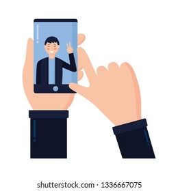 people taking selfie