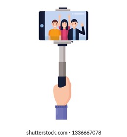 people taking selfie