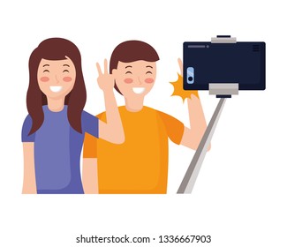 people taking selfie