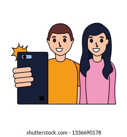 people taking selfie