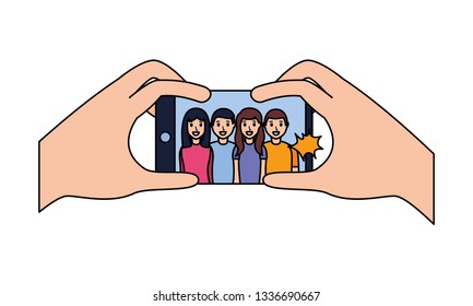 people taking selfie