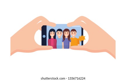 people taking selfie