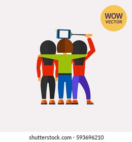 People Taking Selfie Together Icon