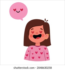 people are taking thinking with emoticon expressions. flat design style minimal vector illustration.