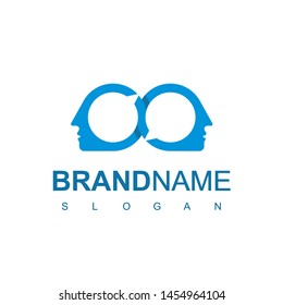 People Talk For Chat App Logo Design Vector