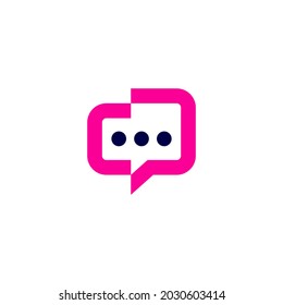 people talk chat bubble communication conference logo vector icon illustration