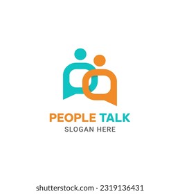 PEOPLE TALK, PEOPLE CHAT LOGO VECTOR