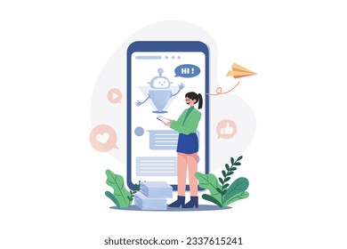 People talk with chatbot robots in smartphone app
