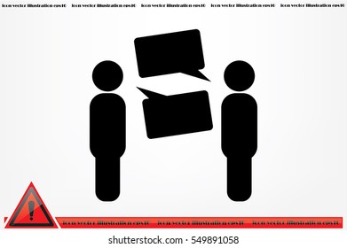 people and talk cloud icon vector EPS 10, abstract sign flat design,  illustration modern isolated badge for website or app - stock info graphics