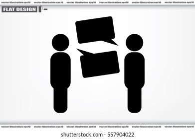 people and talk cloud icon vector EPS 10, abstract sign flat design,  illustration modern isolated badge for website or app - stock info graphics 