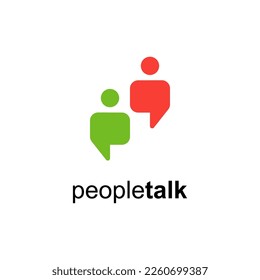 la gente habla del logotipo de comunicación	