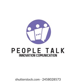 People Talk Community-Logo-Symbol Vektorillustration Vorlage Design