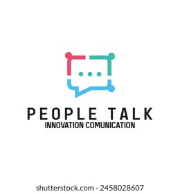 People Talk Community-Logo-Symbol Vektorillustration Vorlage Design