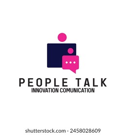 People Talk Community-Logo-Symbol Vektorillustration Vorlage Design