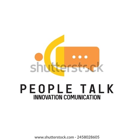 people talk comunity logo icon vector illustration template design